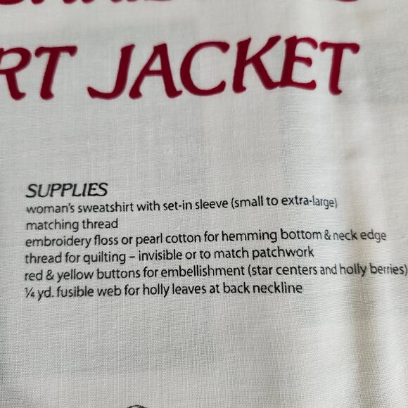 Dream Spinners Country Christmas Sweatshirt Jacket Cut & Sew Fabric Panel NEW - Picture 3 of 8